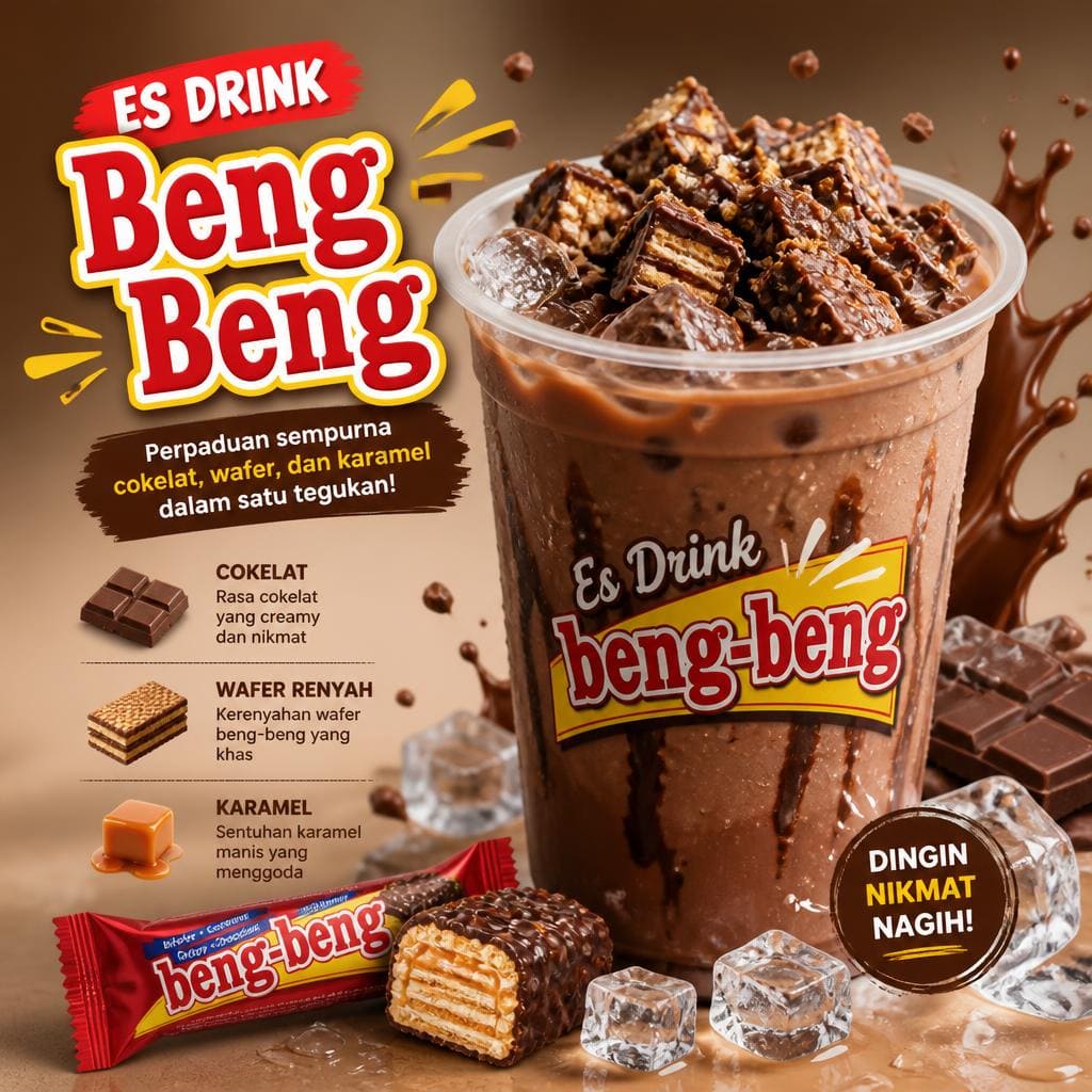 Es Drink Beng Beng Warkop Fresh dengan rasa coklat dingin
